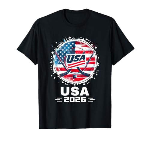 USA Team 2026 Hockey Shirt für Herren Damen Kinder Hockey T-Shirt USA Team 2026 Hockey Shirt für Herren Damen Kinder Hockey T-Shirt von Hockey USA 2026 USA Team Apparel USA 2026