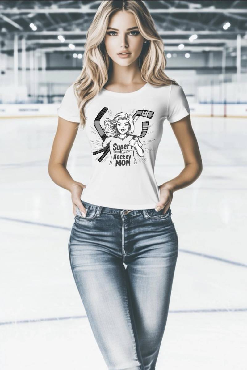 Super Hockey Mom Shirt Eishockey T-Shirt Super Hockey Mom Shirt Eishockey T-Shirt von HockeyBomb