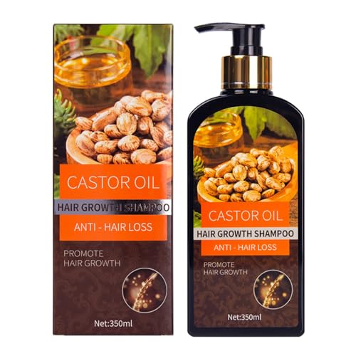 Hocossy Castor Oil Hair Growth Shampoo - Volumenhaftes Shampoo gegen Haarausfall, dünnes Haarshampoo für Männer und Frauen Natürliche Inhaltsstoffe 350m von Hocossy