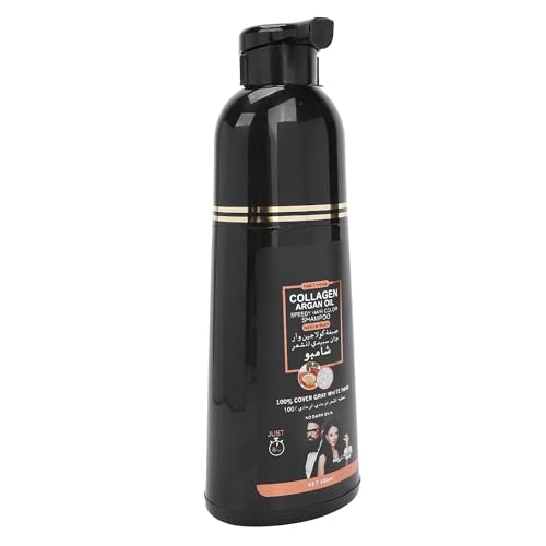 Hocossy Instant Schwarzes Haarshampoo, Schwarzes Haarfärbeshampoo für graues Haar, 3 in 1 Natürliches schwarzes Haarfärbeshampoo für Männer Frauen von Hocossy