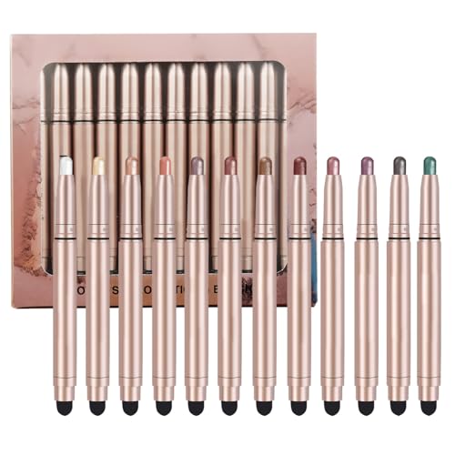 Hocossy Lidschattenstift, Creme Lidschatten Stift Make-up, Schimmer Matte Augenstift Aufheller von Hocossy