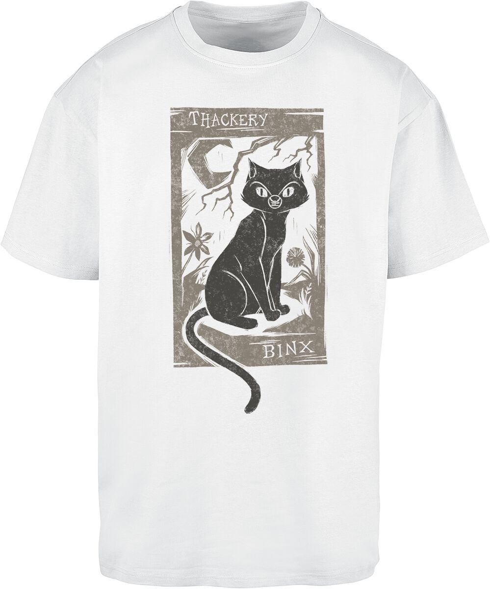 Hocus Pocus Woodcut Thackery Binx T-Shirt weiß in S von Hocus Pocus