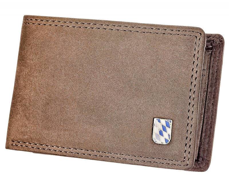 Hodalump - Hodalump Bavaria Buam Scheintasche klein mit RFID echt Leder braun Braun von Hodalump