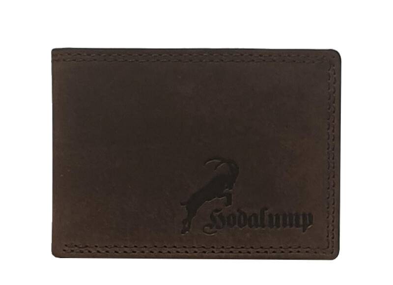 Hodalump - Hodalump Buam kleine Scheintasche echt Leder braun Braun von Hodalump