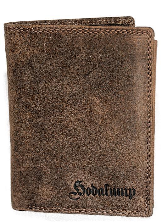 Hodalump - Hodalump Lenz Geldbörse mit Kartenklappe, Kette und Riegel echt Leder braun Braun von Hodalump