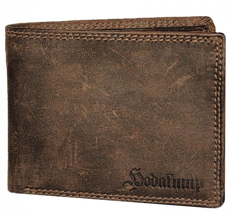 Hodalump - Hodalump Scheintasche mit Doppelklappe echt Leder braun Braun von Hodalump