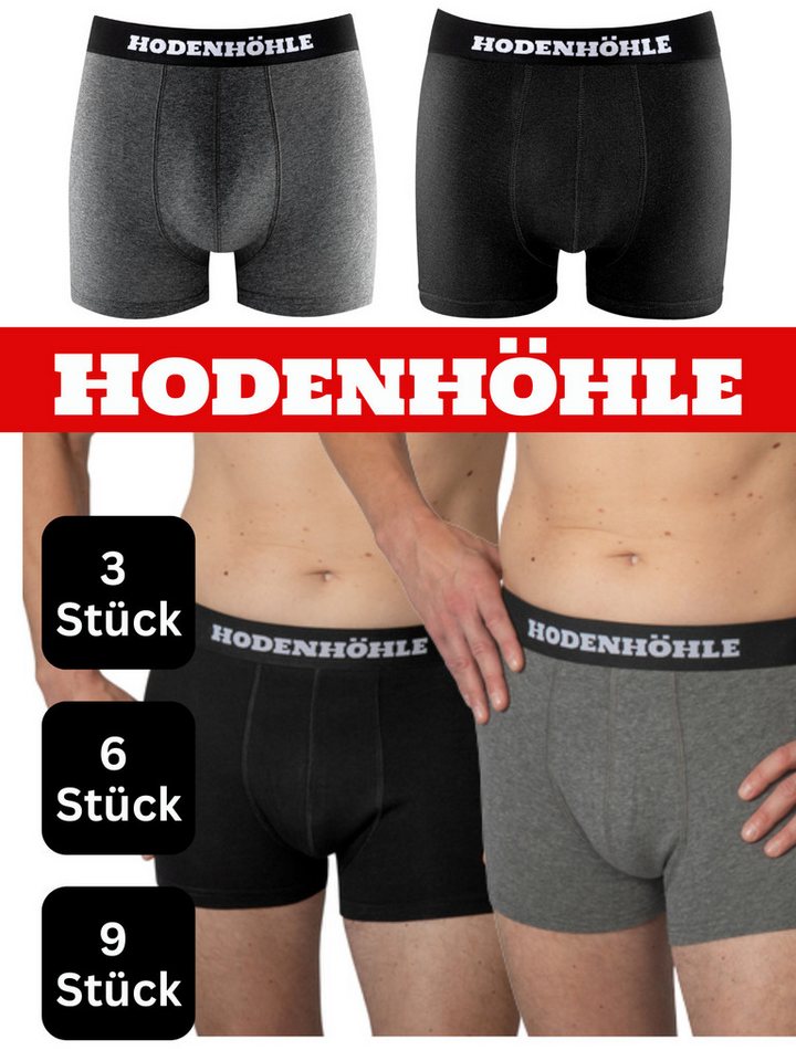 Hodenhöhle Boxershorts Enge Retroboxershorts Pants Herren Unterhose Baumwolle (9-St., 3er-Pack, 6er-Pack, 9er-Pack) aus angenehm weicher Baumwolle, ohne kratzenden Zettel von Hodenhöhle