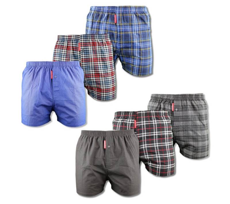 Hodenhöhle Boxershorts American Webboxershorts Herren Baumwolle Unterwäsche weiter Boxer (3-St., 3er-Pack, 6er-Pack, 9er-Pack) aus angenehm weicher Baumwolle, bequeme weite Passform von Hodenhöhle