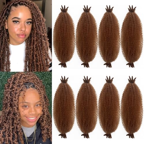 Hodgeous Marley Flecht-Haarbündel für Afro-Zöpfe, 30,5 cm (12 Zoll), für Schmetterling, weich, verrückt, gehäkelt, vorgeschäumt, Frühling, Zöpfe, Marley-Haarverlängerungen für Damen, 8 Stück von Hodgeous