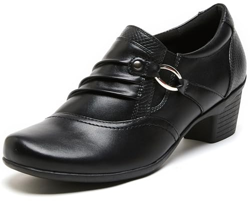 Hodrmios Damen-Slipper zum Reinschlüpfen, bequeme Anzugschuhe für Damen, schwarz, Damen-Pumps, niedriger Absatz, Slip-Ons, leger, Arbeit, Büro, elegante Schuhe, Schwarz, 36 EU von Hodrmios