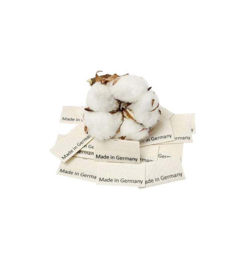 20 Textiletiketten Aus Naturbaumwollband Mit Der Aufschrift "Made in Germany" 20 Textiletiketten Aus Naturbaumwollband Mit Der Aufschrift "Made in Germany" von HoedtkeVertrieb