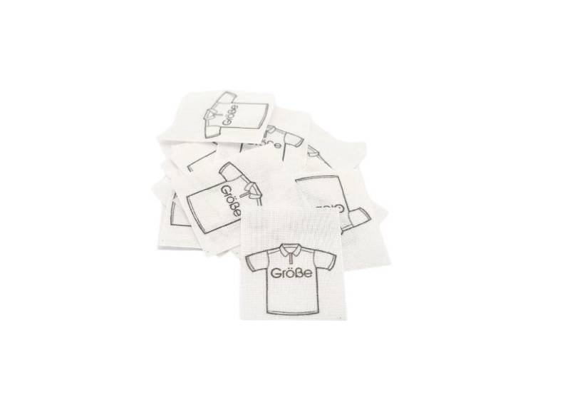 25 Textiletiketten "Größe, Motiv Hemd" Zum Selbst Beschriften 25 Textiletiketten "Größe, Motiv Hemd" Zum Selbst Beschriften von HoedtkeVertrieb