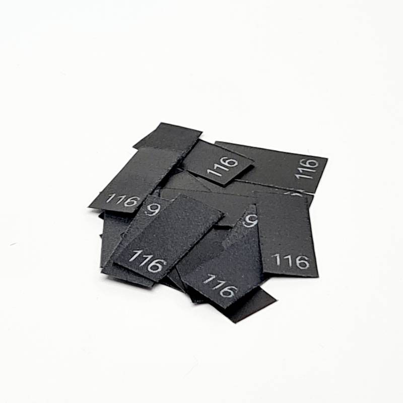 25 Textiletiketten Größe 116 von HoedtkeVertrieb