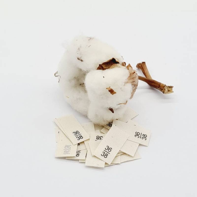 25 Textiletiketten Größe 36/38 Auf Naturbaumwollband 25 Textiletiketten Größe 36/38 Auf Naturbaumwollband von HoedtkeVertrieb