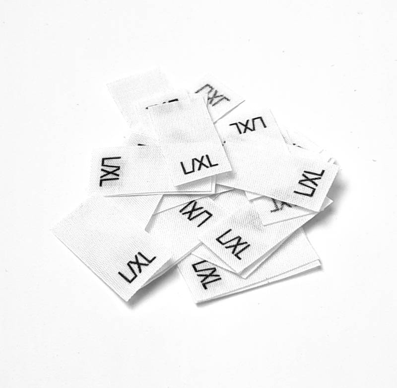 25 Textiletiketten Größe L/xl Auf Mischband 25 Textiletiketten Größe L/xl Auf Mischband von HoedtkeVertrieb