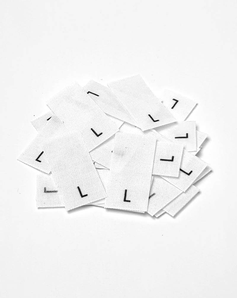 25 Textiletiketten Größe L Auf Mischband 25 Textiletiketten Größe L Auf Mischband von HoedtkeVertrieb