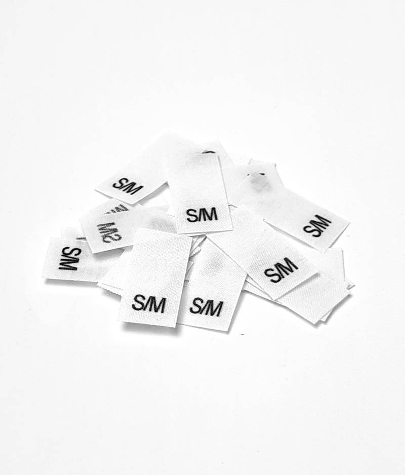 25 Textiletiketten Größe S/M Auf Mischband 25 Textiletiketten Größe S/M Auf Mischband von HoedtkeVertrieb