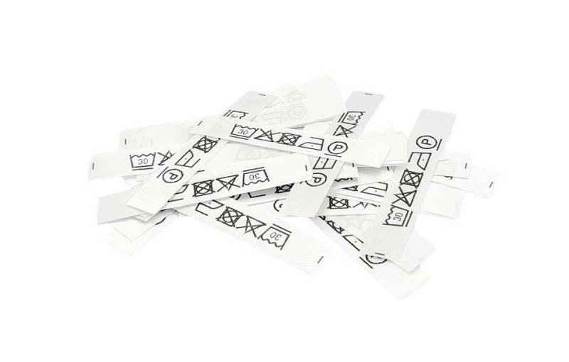 25 Textiletiketten Nur Pflegesymbole von HoedtkeVertrieb