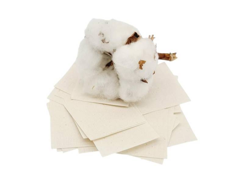 25 Textiletiketten Ohne Aufdruck | Blanko Naturbaumwollband 40x40mm von HoedtkeVertrieb