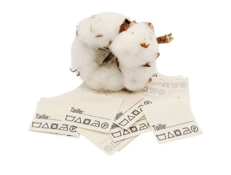 25 Textiletiketten Taille Zum Mit Pflegesymbole | Französisch von HoedtkeVertrieb