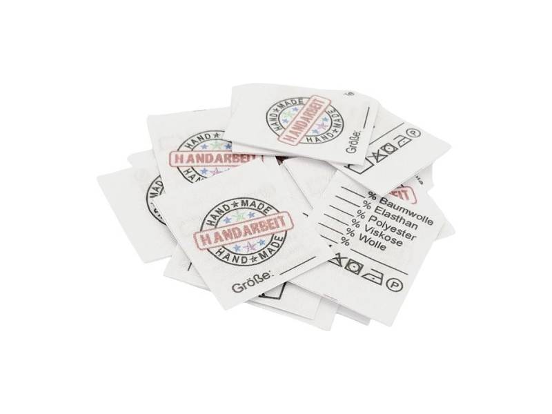 25 Textiletiketten Universal Handarbeit von HoedtkeVertrieb