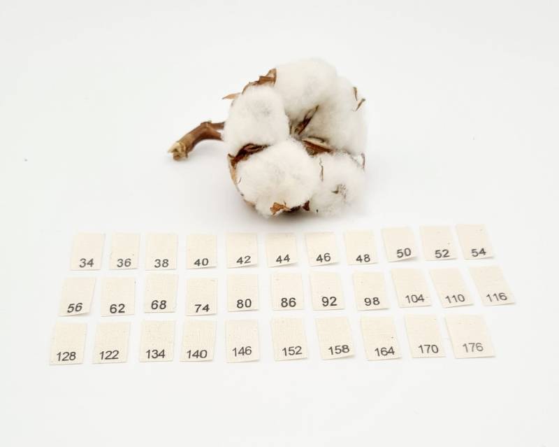 25 Textiletiketten Von Größe 34 - 176 Auf Naturbaumwollband Wählbar 25 Textiletiketten Von Größe 34 - 176 Auf Naturbaumwollband Wählbar von HoedtkeVertrieb