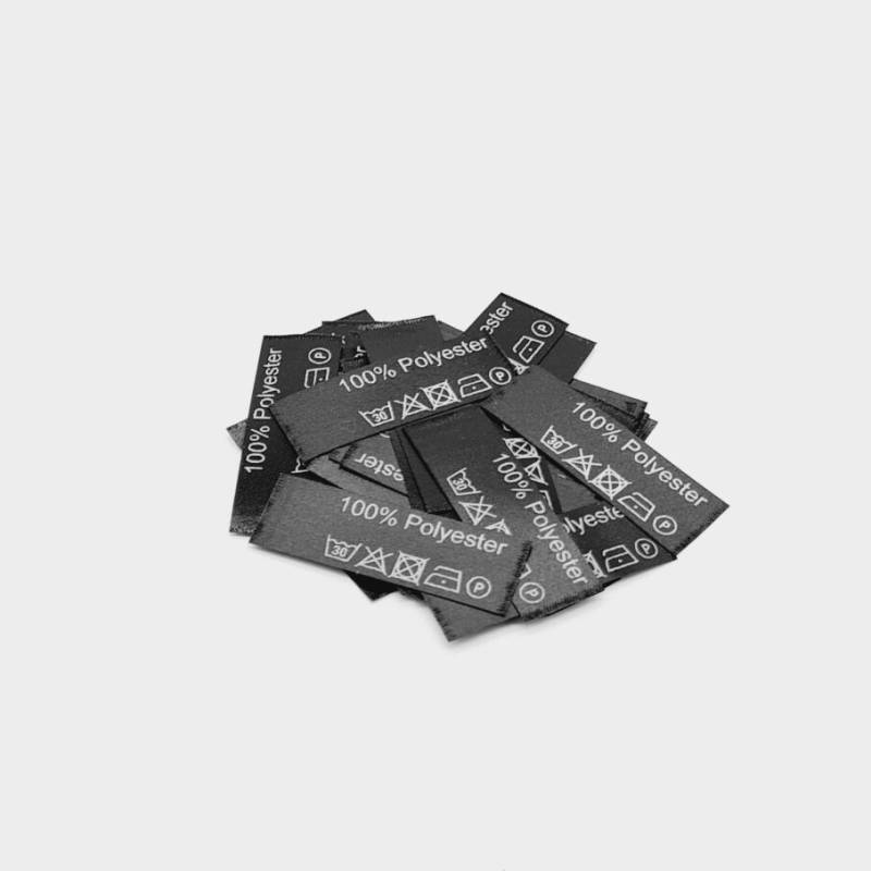 50 Schwarze Textiletiketten 100% Polyester 50 Schwarze Textiletiketten 100% Polyester von HoedtkeVertrieb
