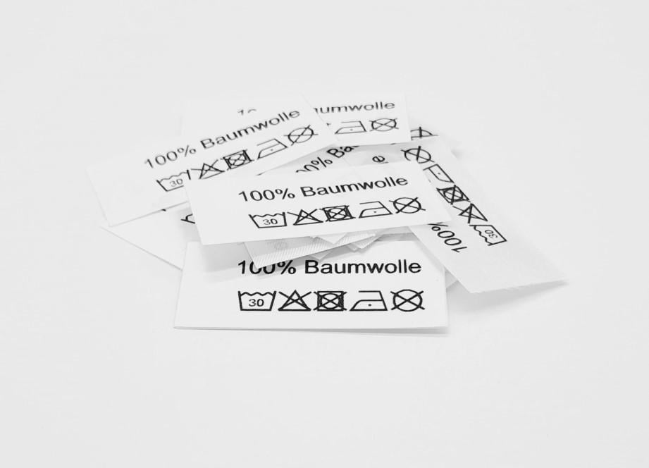 50 Textiletiketten 100% Baumwolle 50 Textiletiketten 100% Baumwolle von HoedtkeVertrieb