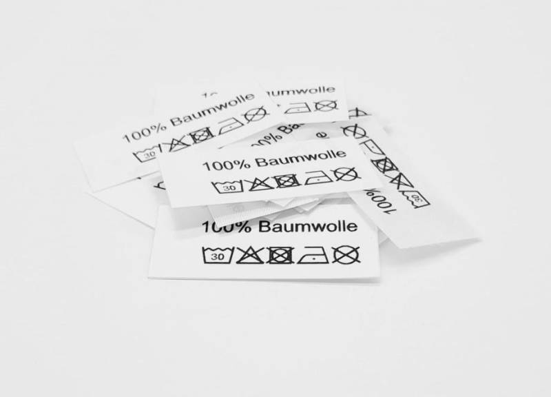 50 Textiletiketten 100% Baumwolle von HoedtkeVertrieb
