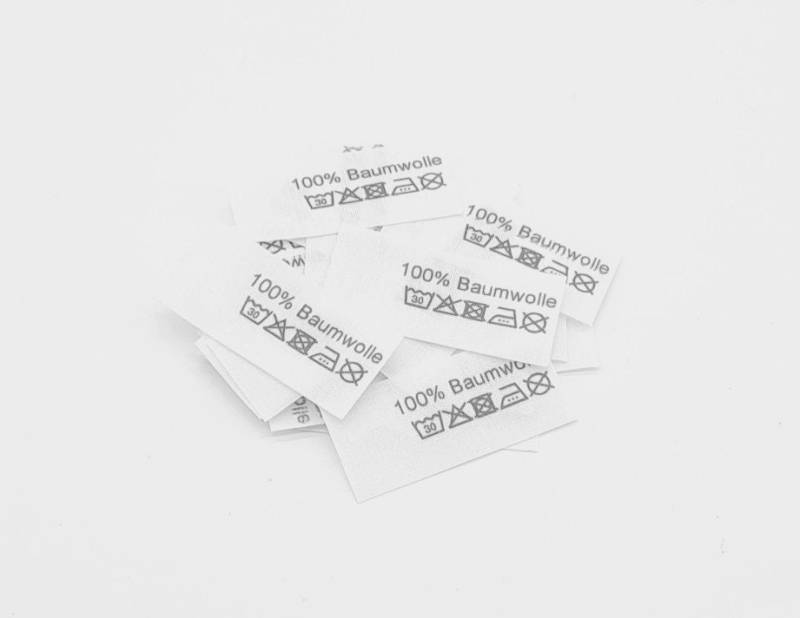 50 Textiletiketten 100% Baumwolle 50 Textiletiketten 100% Baumwolle von HoedtkeVertrieb