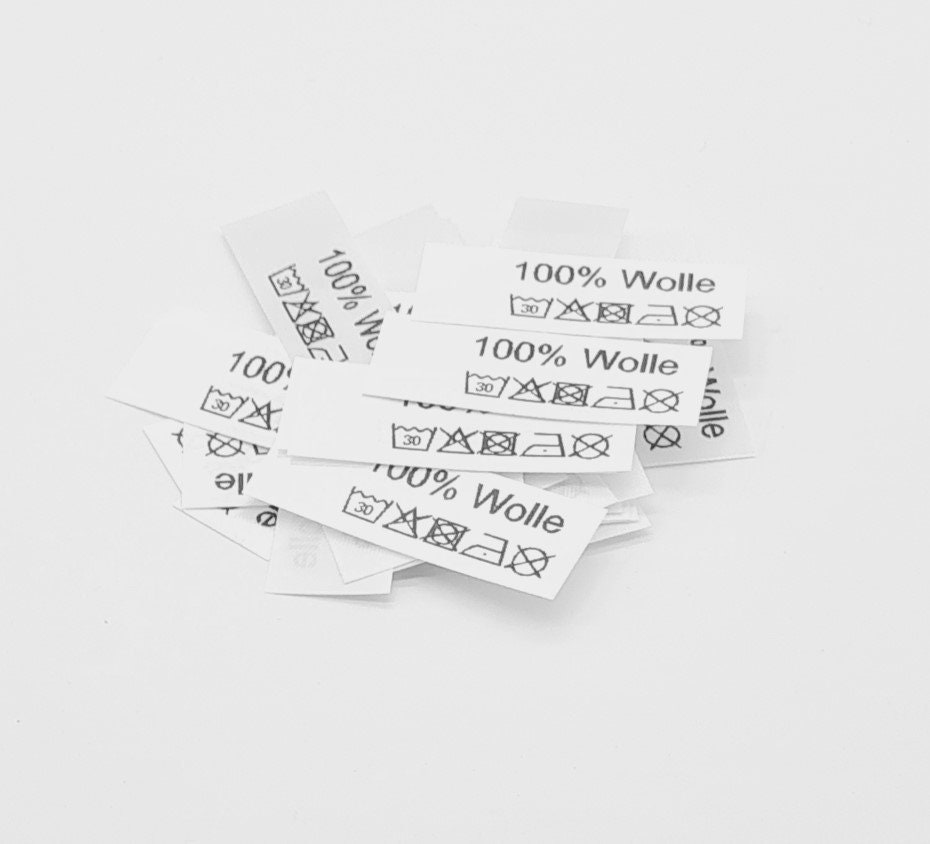 50 Textiletiketten 100% Wolle 50 Textiletiketten 100% Wolle von HoedtkeVertrieb