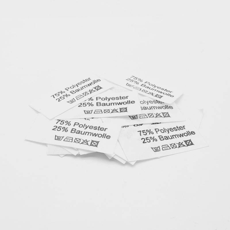 50 Textiletiketten 75% Polyester 25 Baumwolle 50 Textiletiketten 75% Polyester 25 Baumwolle von HoedtkeVertrieb