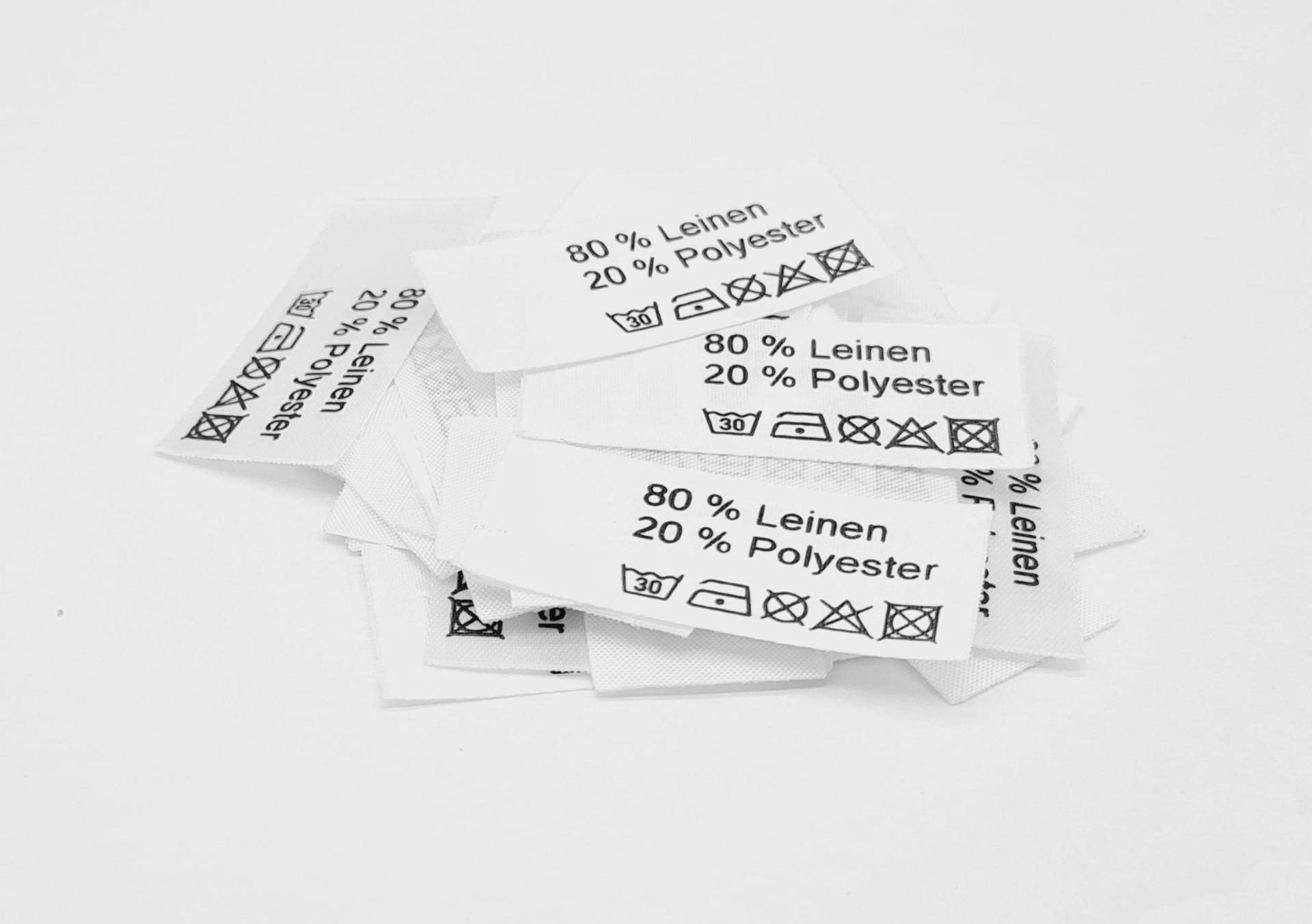 50 Textiletiketten 80 % Leinen 20 Polyester 50 Textiletiketten 80 % Leinen 20 Polyester von HoedtkeVertrieb