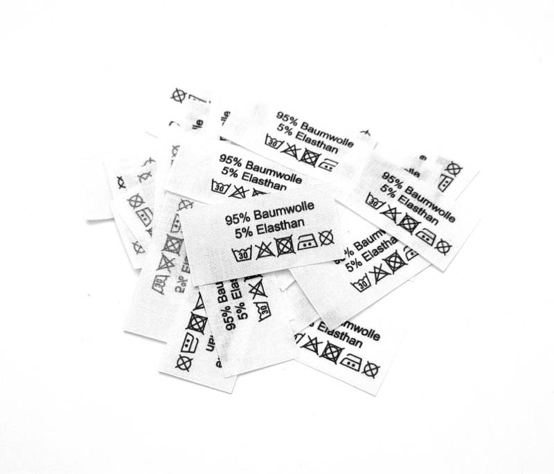 50 Textiletiketten 95% Baumwolle 5 Elasthan 50 Textiletiketten 95% Baumwolle 5 Elasthan von HoedtkeVertrieb