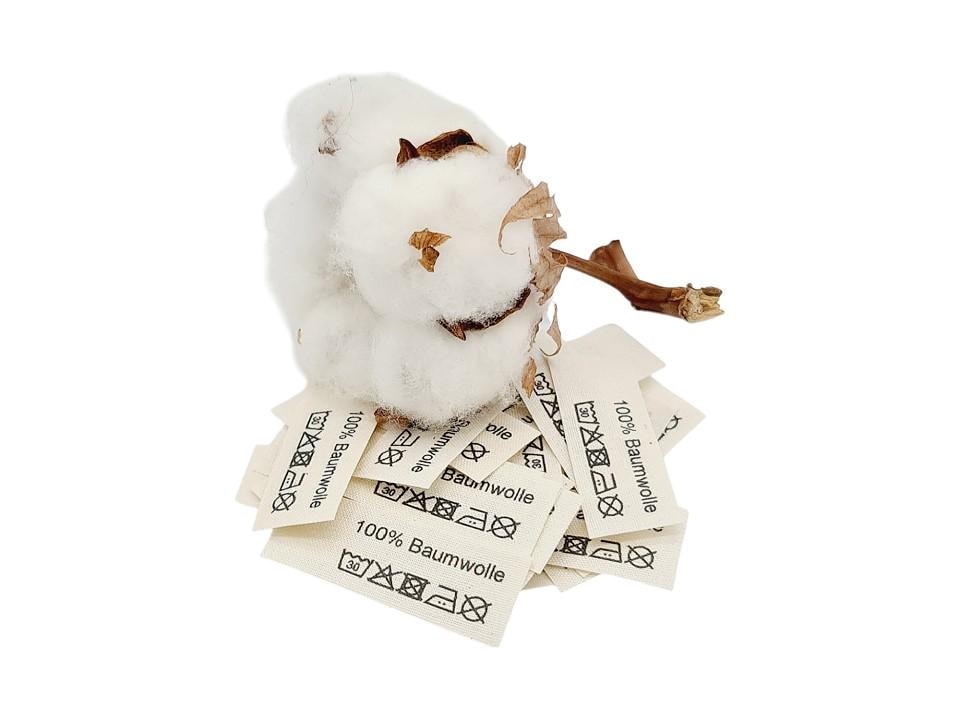 50 Textiletiketten Aus Naturbaumwollband Mit Der Aufschrift 100% Baumwolle 50 Textiletiketten Aus Naturbaumwollband Mit Der Aufschrift 100% Baumwolle von HoedtkeVertrieb