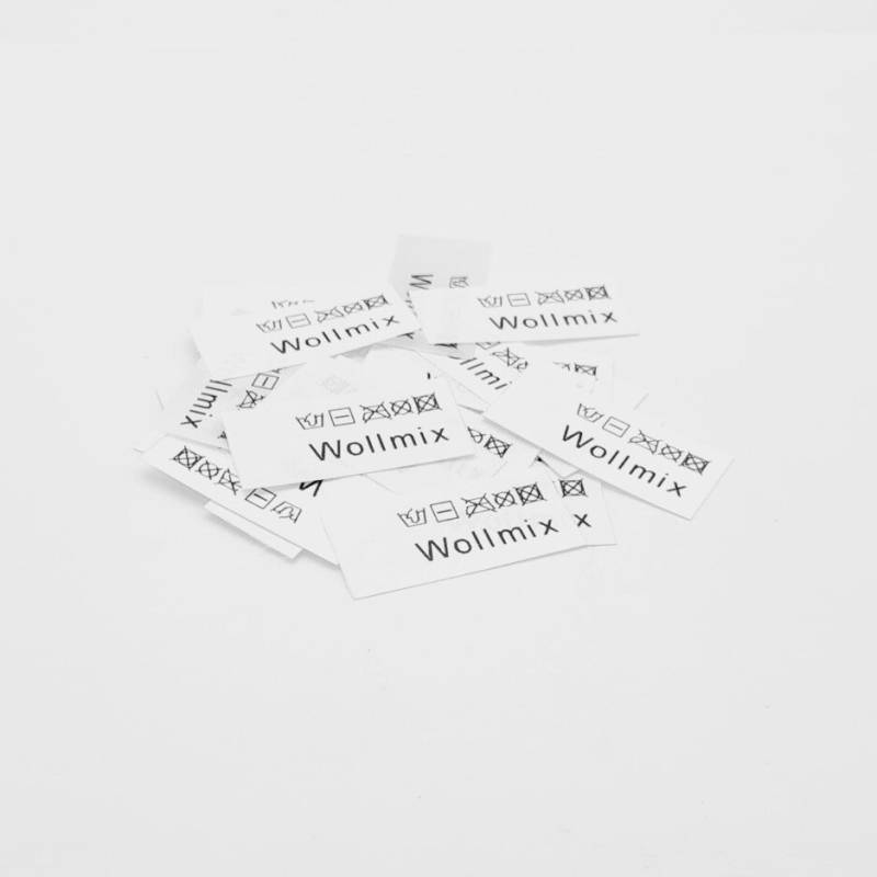50 Textiletiketten Wollmix von HoedtkeVertrieb