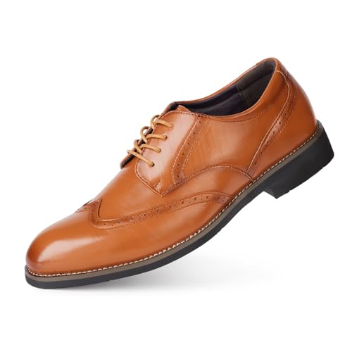 Hoefirm Anzugschuhe Herren Lederschuhe Schnürschuhe Elegante Herrenschuhe Oxford Schuhe Braune Schuhe Herren 47 von Hoefirm