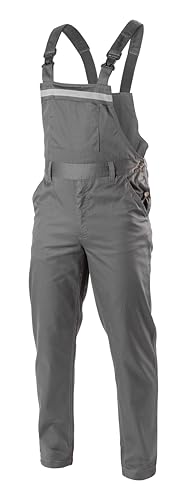 Högert Technik – Arbeitsschutz Latzhose FABIAN, Dunkelgrau Hosen für Herren mit Elastischen Trägern, 3 Taschen, reflektierenden Elementen, Größe XXL von Högert Technik