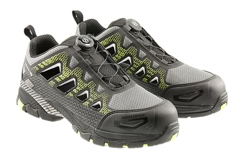 Högert Technik - PAGLAU Schutzsandalen LACE System S1PS SR FO schwarz/grün 45 | Sicherheitsschuhe Herren | SCHNÜRSENKELSYSTEM |Arbeitssandale Arbeitsschuhe Sicherheitssandale | von Högert Technik