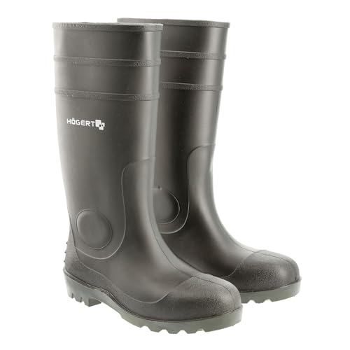 Högert Technik - RITTER Schutzstiefel Gummistiefl | Wasserdichter Sicherheitsstiefel und Arbeitsstiefel | Sicherheitsgummistiefel | EN ISO 20345 | S5 SRA schwarz 45 von Högert Technik