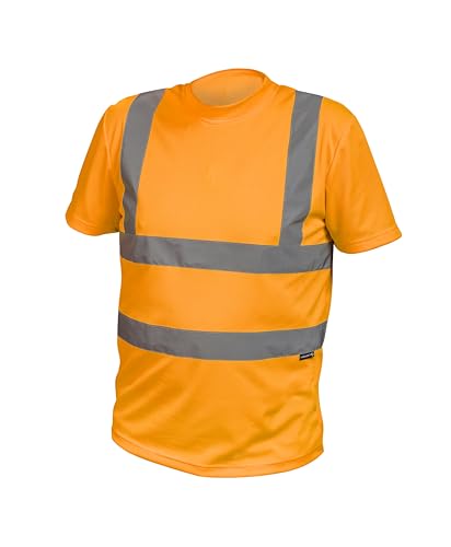 Högert Technik - Rossel Warnung Polyester T-Shirt orange S (48) | Warnweste Reflektierend Warnweste Atmungsaktiv Leicht Kurzarmshirt Kurzarm Arbeitskleidung Sichtbarkeit Hemden von Högert Technik
