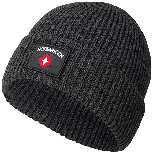 Höhenhorn 34D3+ZWL4 Ronce Knitted Beanie Unisex Herren Damen Dunkelgrau von Höhenhorn