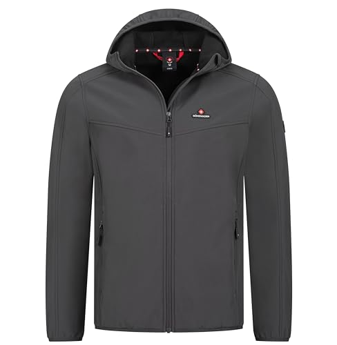 Höhenhorn Alpberg Herren leichte Softshell Jacke Outdoor Grau Gr. M von Höhenhorn