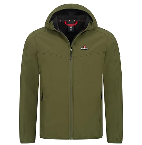 Höhenhorn Alpberg Herren leichte Softshell Jacke Outdoor Grün Gr. S von Höhenhorn