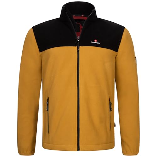 Höhenhorn Badus Herren Fleece Jacke Senf/Schwarz Gr. L von Höhenhorn