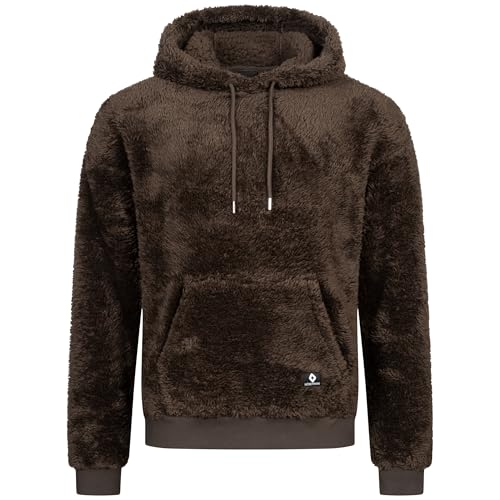 Höhenhorn Bärg Hoodie Teddyfleece Herren Kapuzen Braun Gr. 3XL von Höhenhorn