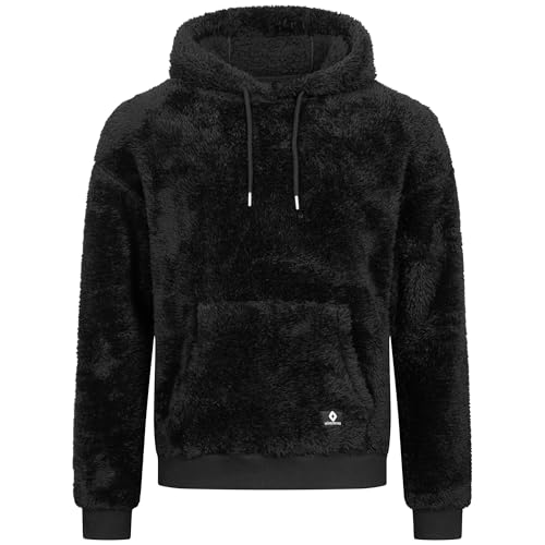 Höhenhorn Bärg Hoodie Teddyfleece Herren Kapuzen Schwarz Gr. 5XL von Höhenhorn