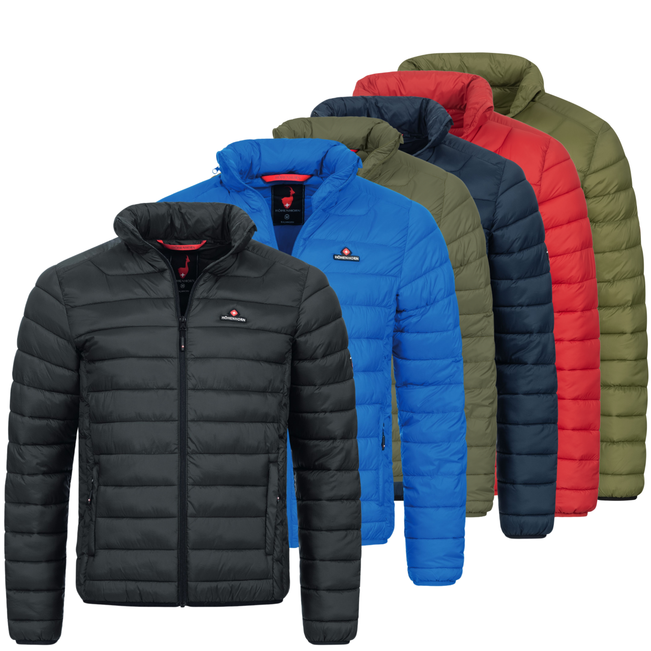 Höhenhorn Balmhorn Herren Jacke Übergangsjacke Steppjacke mit Kapuze 3XL Rot von Höhenhorn