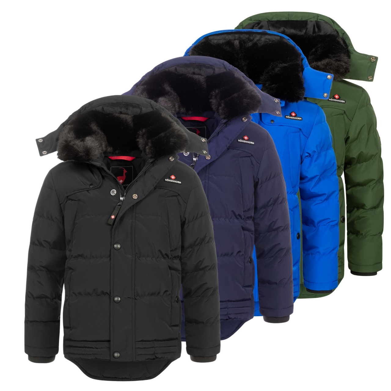 Höhenhorn Bergoo Kinder Winter Jacke Jungen Quilted Steppjacke Gefüttert 116 Dunkelblau von Höhenhorn