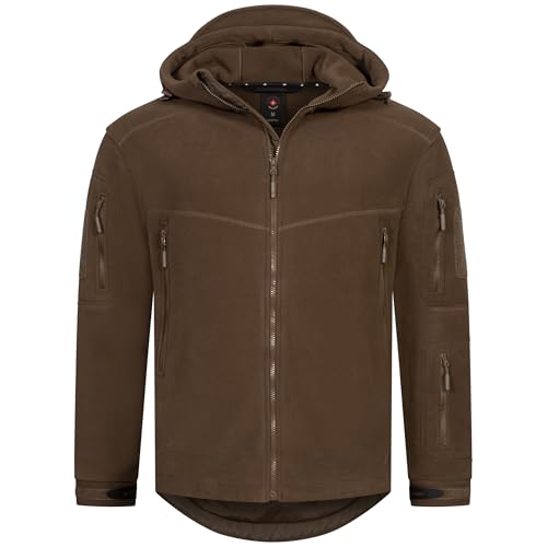 Höhenhorn Biferten Herren Militär Fleecejacke Braun Gr. XXL von Höhenhorn